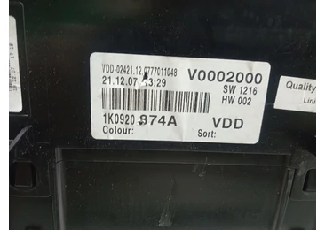 Ceasuri de bord 1k0920874A Volkswagen Golf 5 (2003 - 2009) - miniatura 3
