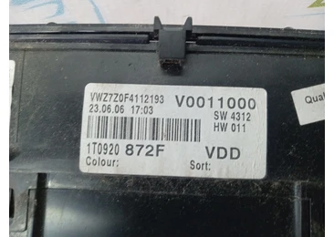 Ceasuri de bord 1t0920 Volkswagen Touran 1 (facelift) (2006 - 2010) - miniatura 3