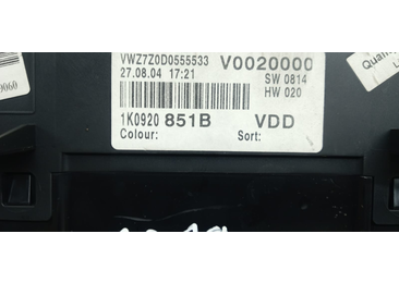Ceasuri de bord 1k0920851b Volkswagen Golf 5 (2003 - 2009) - miniatura 3