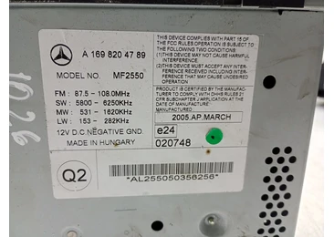 Radio cd A1698204789 Mercedes Benz B-Class W245 (2005 - 2008) - miniatura 3