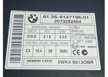 Modul CAS 9147196 BMW Seria 1 E87 (2004 - 2007)