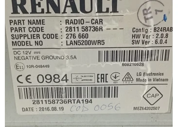 Navigatie 281158736R Dacia Logan 2 (2013 - 2016) - miniatura 4