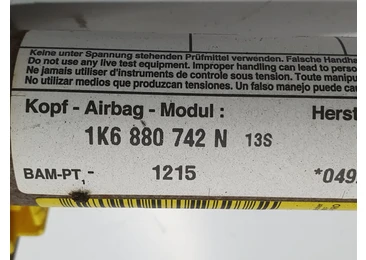 Airbag cortina stanga 1k6880742n Volkswagen Golf 5 (2003 - 2009) - miniatura 3
