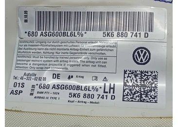 Airbag cortina stanga 5K6880741D Volkswagen Golf 6 (2008 - 2015) - miniatura 4
