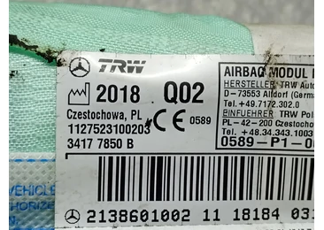 Airbag cortina stanga 34177850B Mercedes Benz E-Class W213 (2016 - 2020) - miniatura 4