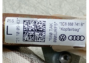 Airbag cortina stanga 3C8880741B Volkswagen Passat CC 1 (2008 - 2012) - miniatura 4