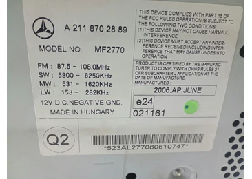 Radio cd A2118702889 Mercedes Benz E-Class W211/S211 (2002 - 2006) - miniatura 3