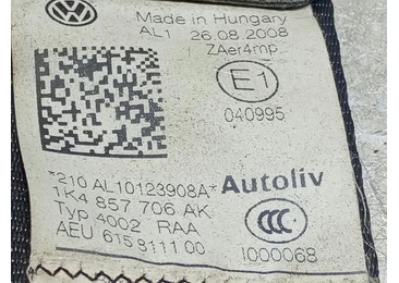 Centura siguranta dreapta fata 1K4857706AK Volkswagen Golf 6 (2008 - 2015) - miniatura 5