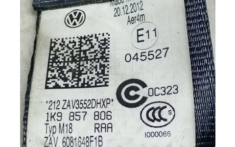 Centura siguranta spate 1k9857806 Volkswagen Golf 6 (2008 - 2015) - imagine 4
