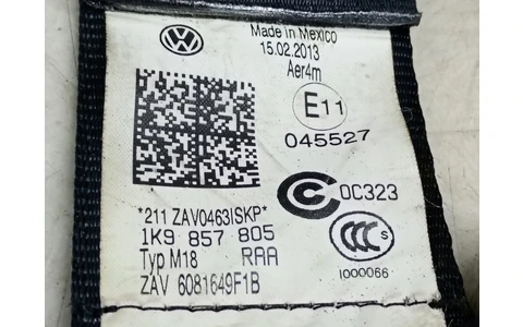 Centura siguranta spate 1k9857805 Volkswagen Golf 6 (2008 - 2015) - imagine 4