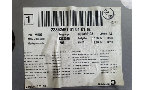 Consola centrala e116233121 BMW Seria 3 E90 (2004 - 2010) - imagine 5