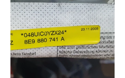 Airbag cortina stanga 8e9880741a Audi A4 B7 (2004 - 2008) - imagine 3