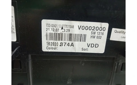 Ceasuri de bord 1k0920874A Volkswagen Golf 5 (2003 - 2009) - imagine 3