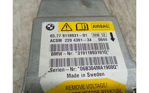 Calculator airbag 9118931-01 BMW Seria 5 E60/E61 (2003 - 2007) - imagine 2