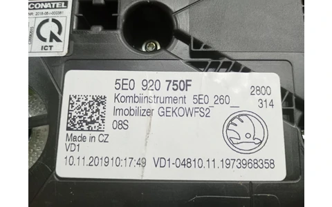 Ceasuri de bord 5e0920750f Skoda Octavia 3 (facelift) (2017 - 2020) - imagine 3