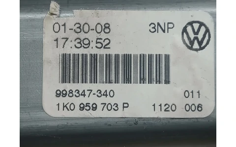 Motoras geam dreapta spate 1k0959703P Volkswagen Golf 5 (2003 - 2009) - imagine 3