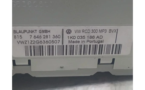 Radio cd 1k0035186AD Volkswagen Golf 5 (2003 - 2009) - imagine 3