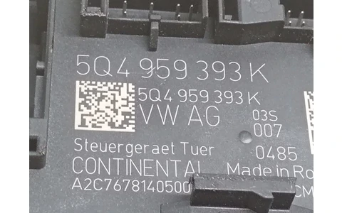 Modul confort usa fata stanga 5Q4959393k Skoda Octavia 3 (facelift) (2017 - 2020) - imagine 3