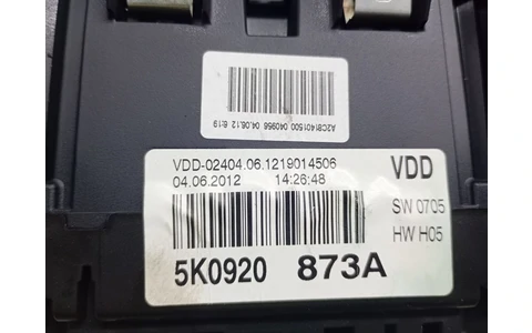 Ceasuri de bord 5k0920873a Volkswagen Golf 6 (2008 - 2015) - imagine 4