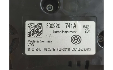 Ceasuri de bord 3g0920741a Volkswagen Passat B8 (2014 - 2020) - imagine 3