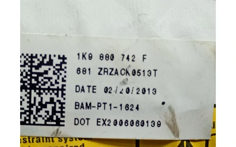 Airbag cortina dreapta 1k9880742f Volkswagen Golf 6 (2008 - 2015) - imagine 3