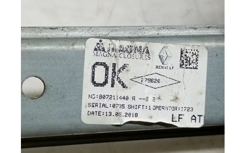 Macara geam stanga fata 807211440r Dacia Logan 2 (facelift) (2017 - 2020) - imagine 3