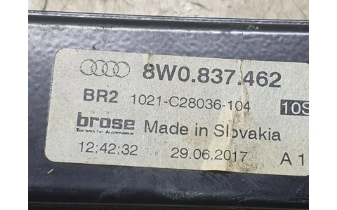 Macara geam dreapta fata 8w0837462 Audi A4 B9 (2015 - 2020) - imagine 2