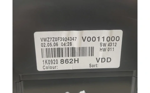 Ceasuri de bord 1k0920862h Volkswagen Golf 5 (2003 - 2009) - imagine 3