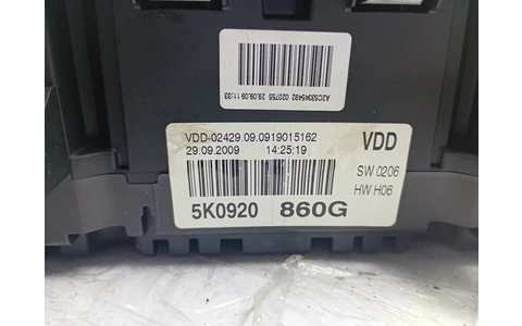 Ceasuri de bord 5k0920860G Volkswagen Golf 6 (2008 - 2015) - imagine 3