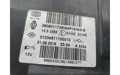 Far stanga 260601176r Renault Clio 4 (2012 - 2020) - imagine 2