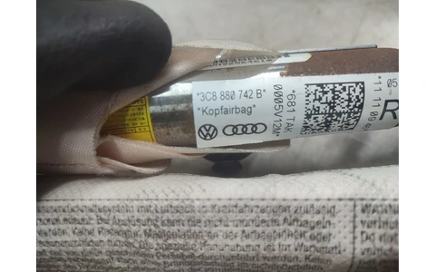 Airbag cortina dreapta 3C8880742B Volkswagen Passat CC 1 (2008 - 2012) - imagine 2