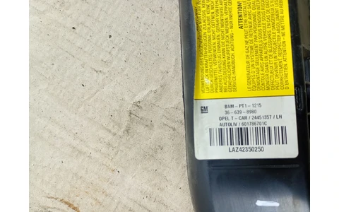 Airbag cortina stanga 601921301 Opel Astra H (2004 - 2007) - imagine 2