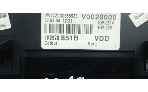 Ceasuri de bord 1k0920851b Volkswagen Golf 5 (2003 - 2009) - imagine 3