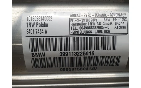 Airbag pasager 399113225016 BMW Seria 3 E90 (2004 - 2010) - imagine 3