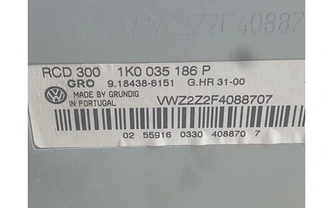 Radio cd 1k0035186P Volkswagen Passat B6 (2005 - 2010) - imagine 2