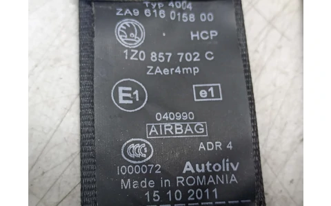 Centura siguranta dreapta fata 1Z0857702C Skoda Octavia 2 (facelift) (2008 - 2013) - imagine 3