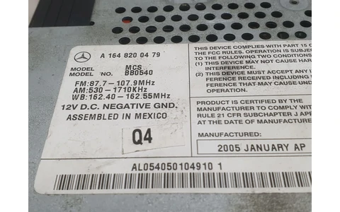Radio cd A1648200479 Mercedes Benz ML W164 (2005 - 2008) - imagine 2