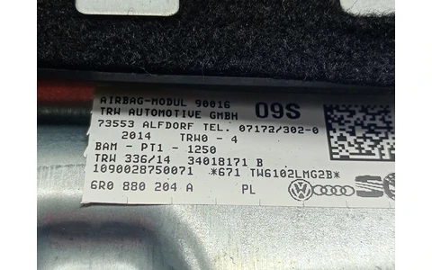 Airbag pasager 6R0880204 Volkswagen Polo 5 (6R) (2009 - 2015) - imagine 4