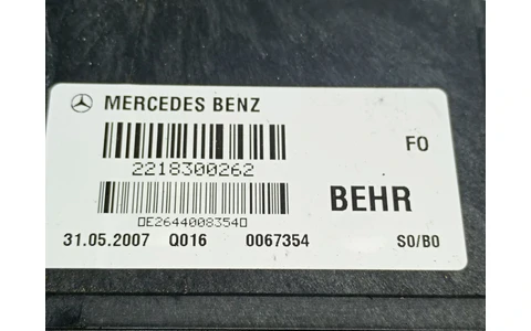 Motoras aeroterma 2218300262 Mercedes Benz S-Class W221 (2005 - 2009) - imagine 8