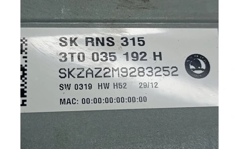 Navigatie 3T0035192H ( Skoda Superb 2 (facelift) (2013 - 2015) - imagine 4