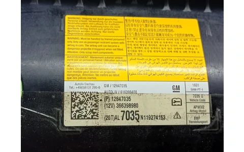 Airbag pasager 12847035 Opel Astra J (2009 - 2012) - imagine 3