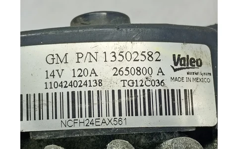 Alternator 13502582 Opel Insignia A (2008 - 2014) - imagine 3