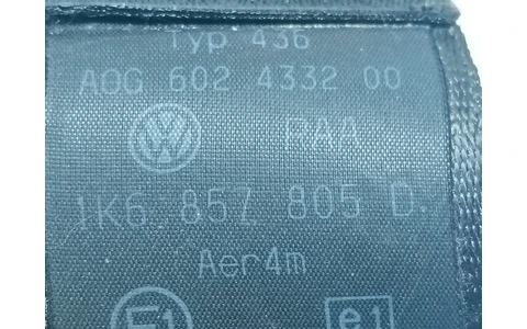 Centura siguranta spate 1K6857805D Volkswagen Golf 5 (2003 - 2009) - imagine 4