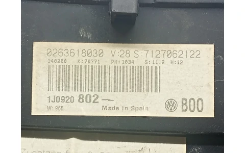Ceasuri de bord 1J0920802 Volkswagen Golf 4 (1997 - 2006) - imagine 3