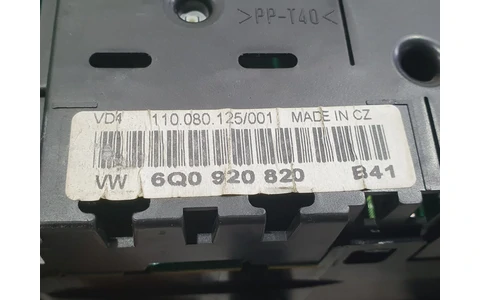Ceasuri de bord 6q0920820 Volkswagen Polo 4 (9N) (2001 - 2005) - imagine 4