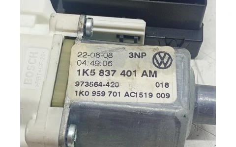 Motoras geam stanga fata 1K5837401AM Volkswagen Golf 5 (2003 - 2009) - imagine 4