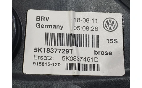 Macara geam stanga fata 5k1837729t Volkswagen Golf 6 (2008 - 2015) - imagine 4
