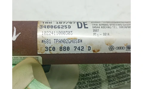 Airbag cortina dreapta 3c0880742d Volkswagen Passat B6 (2005 - 2010) - imagine 2