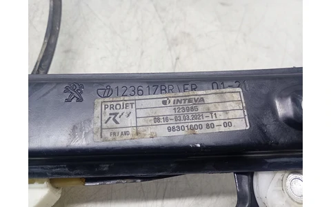 Macara geam dreapta fata 9830160080-00 ( Peugeot 508 2 (2018 - 2020) - imagine 4