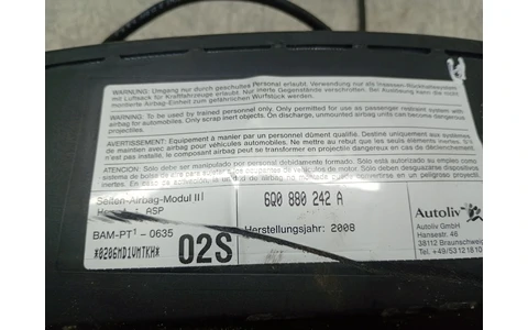 Airbag scaun 6Q0880242A Skoda Fabia 5J (2007 - 2010) - imagine 3